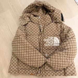 Gucci x The North Face Brown Monogram Puffer Jacket